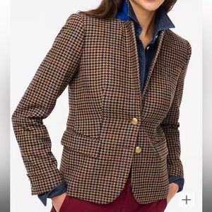 NWT - JCF Wool-blend schoolboy blazer in houndstooth - size 4